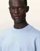 AllSaints уголемен суичър мъжки от памук ODYSSEY син M028NE