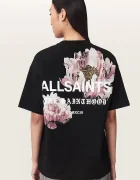 AllSaints уголемена тениска дамска от памук ELIANA ETTA TEE черна W052JF