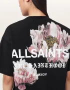 AllSaints уголемена тениска дамска от памук ELIANA ETTA TEE черна W052JF