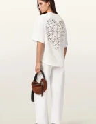 AllSaints уголемена тениска дамска от памук ESME бежова W131JE