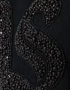 AllSaints уголемена тениска дамска от памук ICON черна W117JE