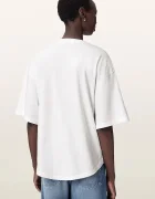 AllSaints уголемена тениска дамска от памук REFLEX AMELIE TEE бяла W018JF