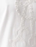 AllSaints уголемена тениска дамска от памук REFLEX AMELIE TEE бяла W018JF