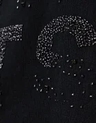 AllSaints уголемена тениска дамска от памук STACKS черна W151JE