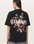 AllSaints уголемена тениска дамска от памук VALEN ETTA TEE черна W053JF