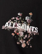 AllSaints уголемена тениска дамска от памук VALEN ETTA TEE черна W053JF