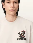 AllSaints уголемена тениска мъжка от памук CACTI бежова M044PE