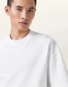 AllSaints уголемена тениска мъжка от памук HAVEN бяла M029JC