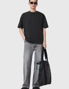 AllSaints уголемена тениска мъжка от памук HAVEN черна M029JC
