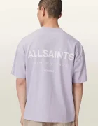 AllSaints уголемена тениска мъжка от памук MINA виолетова M071PB