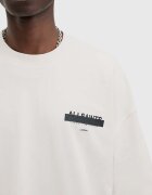 AllSaints уголемена тениска мъжка от памук REDACT SS CREW бяла M002PC