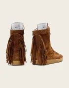AllSaints Велурени обувки Louise Fringe Ht в кафяво W062FE