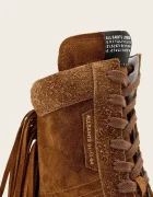 AllSaints Велурени обувки Louise Fringe Ht в кафяво W062FE