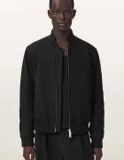 AllSaints яке бомбър мъжко с вълна DECEIT черно M001OF