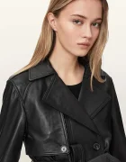 AllSaints яке дамско от кожа OKENA черно W018LF