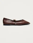 ALOHAS балеринки от кожа Sway кафяви S101428-01
