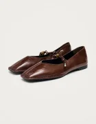 ALOHAS балеринки от кожа Sway кафяви S101428-01