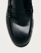 ALOHAS мокасини дамски от кожа Rivet черни S100112-01