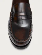 ALOHAS мокасини дамски от кожа Rivet кафяви S100125-03