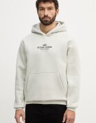 Alpha Industries Суичър Return To Base Hoodie мъжки в бежово с качулка с принт 266338