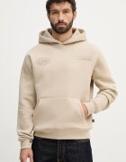 Alpha Industries Суичър World Logo Backprint Hoodie мъжки в бежово с качулка с принт 258337