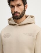 Alpha Industries Суичър World Logo Backprint Hoodie мъжки в бежово с качулка с принт 258337