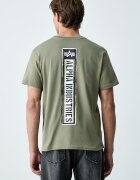 Alpha Industries тениска мъжка от памук Backprint Vintage Panel зелена 268513
