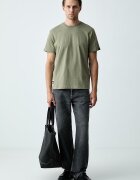 Alpha Industries тениска мъжка от памук Backprint Vintage Panel зелена 268513