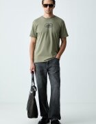 Alpha Industries тениска мъжка от памук Noseart Backprint зелена 268529