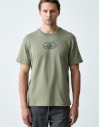Alpha Industries тениска мъжка от памук Noseart Backprint зелена 268529