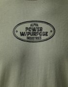 Alpha Industries тениска мъжка от памук Noseart Backprint зелена 268529