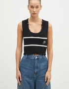 Ambush Памучен елек Destroyed Rib Round Neck