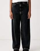 American Vintage дънки wide leg дамски тъмносини