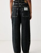 American Vintage дънки wide leg дамски тъмносини
