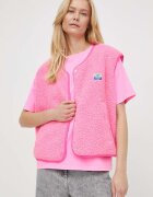 American Vintage Елек VESTE AMPLE дамски в розово преходен модел HOK16BE24