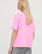 American Vintage Памучна тениска T-SHIRT DROIT MC COL ROND в розово FIZ02AE24