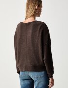 American Vintage пуловер дамски с добавена вълна PULL ML COL BATEAU кафяв DAM225