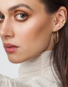 ania kruk Позлатена сребърна обица Rock It