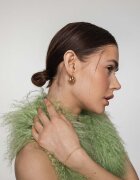 ania kruk Позлатени сребърни обици VINTAGE