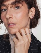 ania kruk Сребърна обица ROCK IT