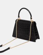 Answear.LAB чанта crossbody дамска от кожа черна