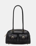Answear.LAB чанта crossbody дамска от кожа черна