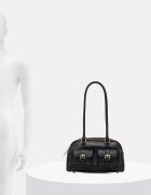 Answear.LAB чанта crossbody дамска от кожа черна