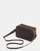 Answear.LAB чанта crossbody дамска от кожа кафява