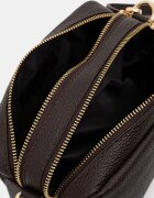 Answear.LAB чанта crossbody дамска от кожа кафява
