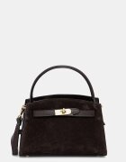 Answear.LAB чанта crossbody дамска от кожа кафява