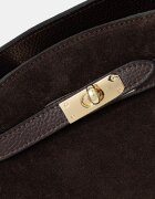 Answear.LAB чанта crossbody дамска от кожа кафява