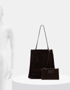 Answear.LAB чанта дамска от велур кафява