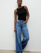 Answear.LAB Дънки wide leg дамски сини