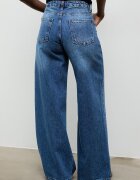 Answear.LAB Дънки wide leg дамски сини